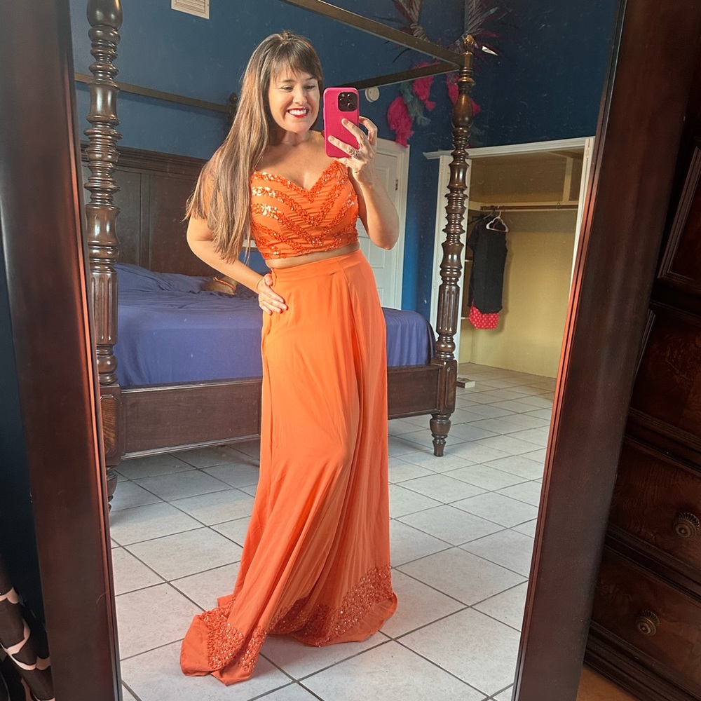Orange Lehenga Vibrant Indian Outfit